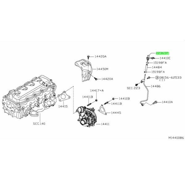 223655X00A-GC / 42CP33-1MX 107 10B SENSOR PRESION ACEITE TURBO
